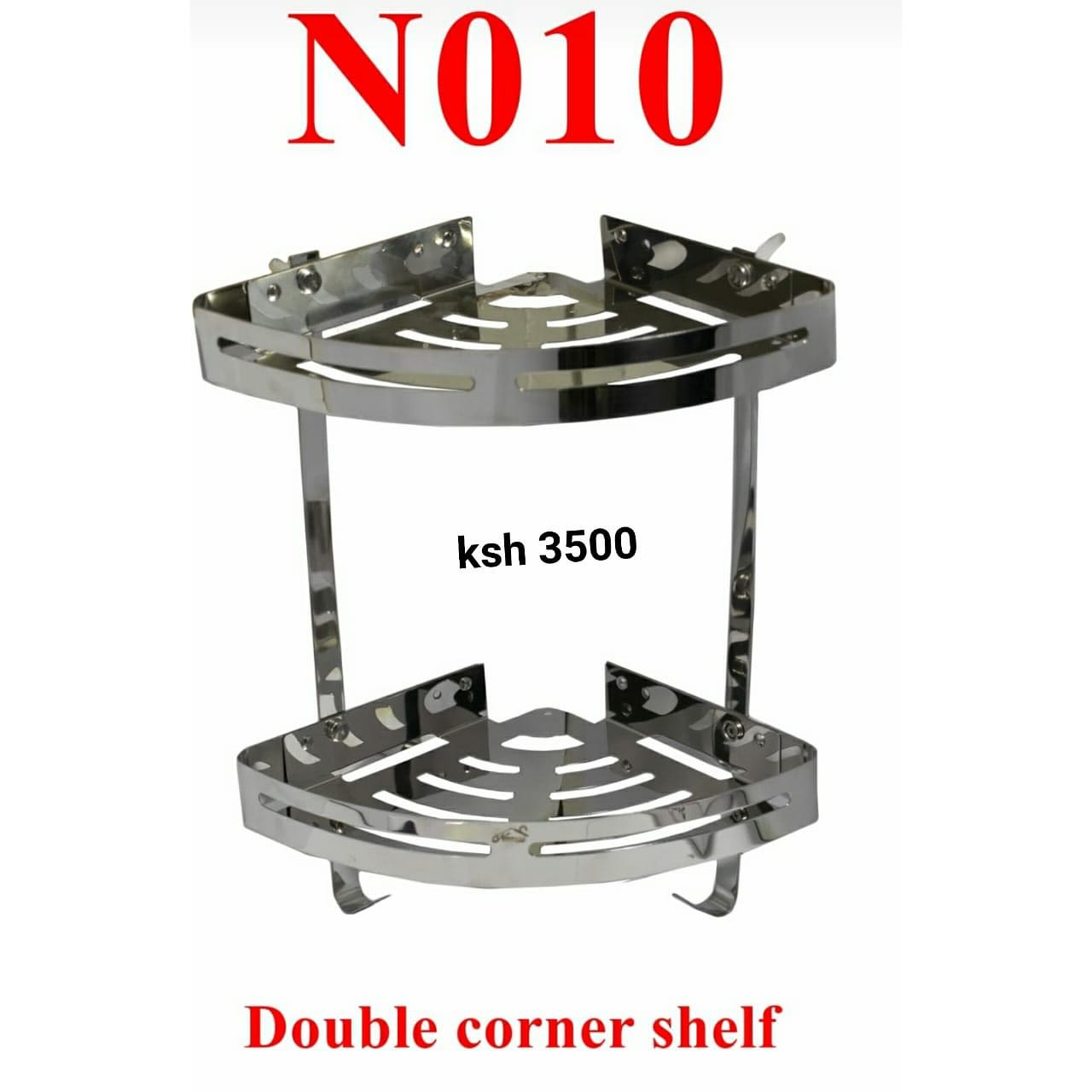 Double Corner Shelf stainless steel