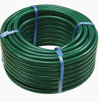 Braided Water Hose Pipe, Green Size: 3/4" X 15 MTS